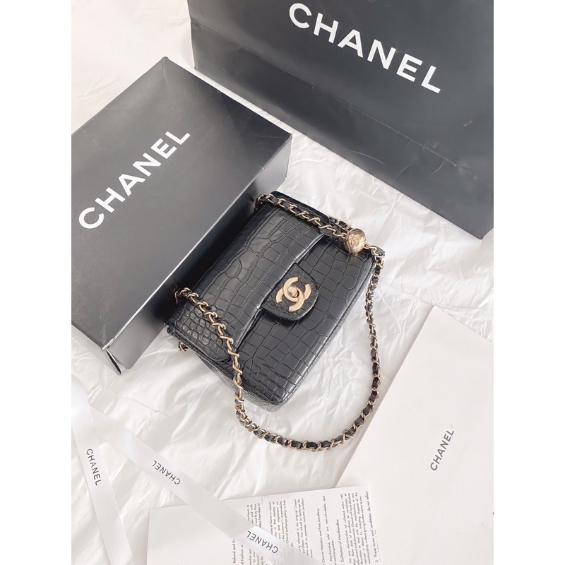 Túi đeo chéo đeo vai classic crocodile mini dây đeo chéo kèm chuông fullbox có hộp