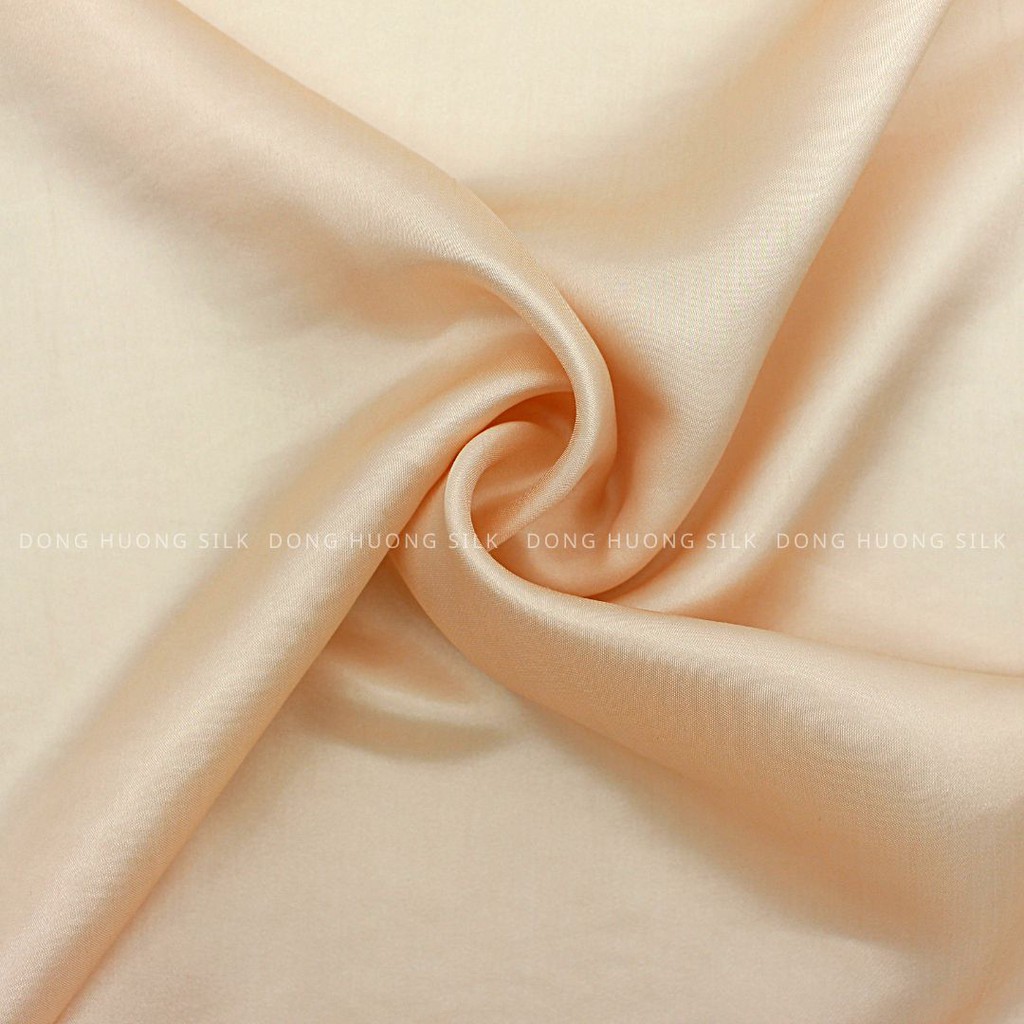 Vải Lụa Hà Đông Satin Trơn may áo dài Màu Cam Đào LTS41 - mát, mềm, tôn dáng, quý phái, sang trọng