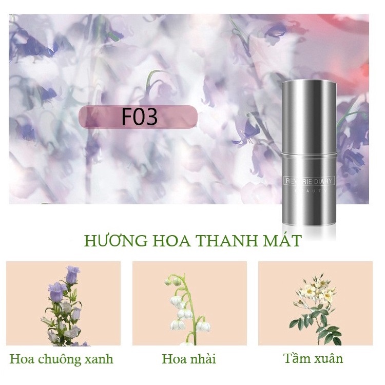 Nước hoa khô dạng sáp Reverie Diary hương hoa cỏ thanh mát hàng nội địa Trung