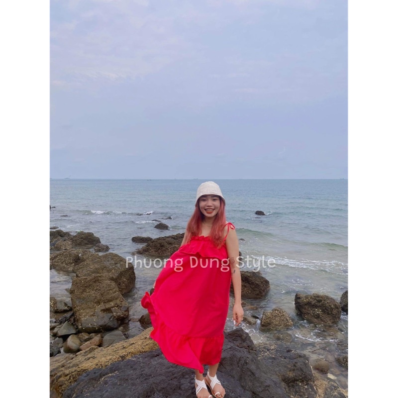 Đầm 2 dây tiểu thư kate voan siêu xinh 4 màu hot trend