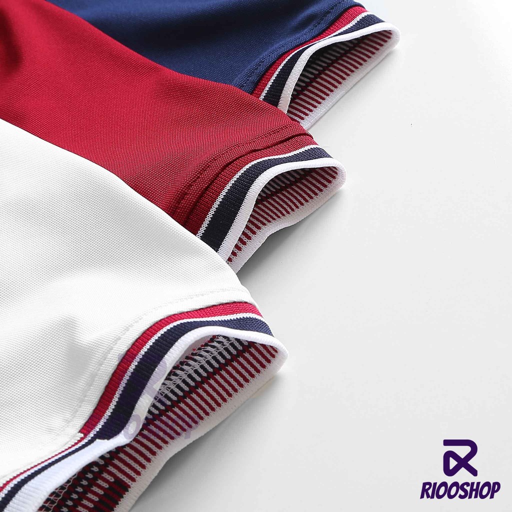 Áo phông nam có cổ, áo thun polo nam đẹp, tay ngắn, basic, big size, vnxk, màu trắng, xanh đen, đỏ đô RIOOSHOP RSP071