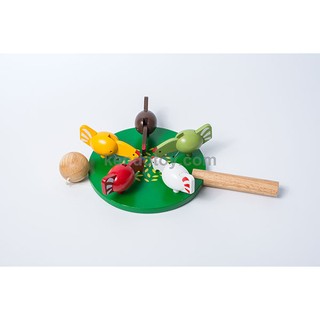 Gà mổ thóc | đồ chơi gỗ vui nhộn, giáo cụ mầm non an toàn