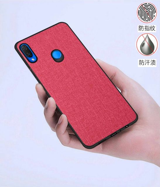 Ốp lưng Huawei Nova 3i vân vải Jean chống mồ hôi vân tay
