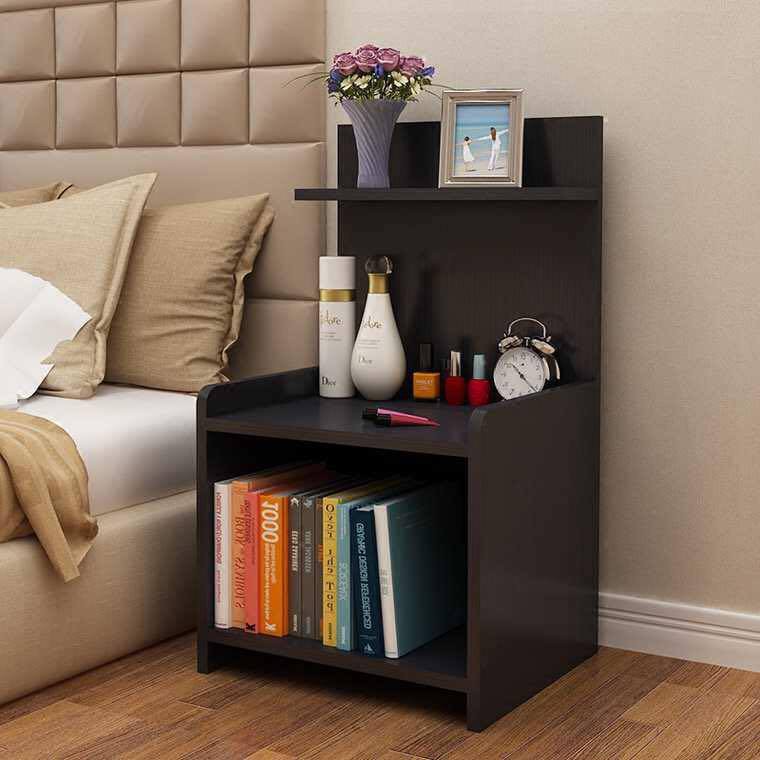 Tủ đầu giường có kệ hiện đại trắng- đen- vân gỗ GP01 phòng khách/ngủ | BigBuy360 - bigbuy360.vn