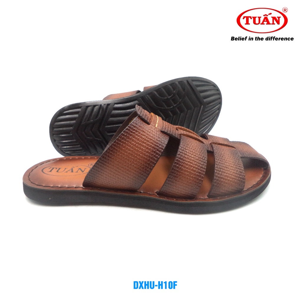 Dép da nam quai rọ thương hiệu Tuấn DXHU-10F