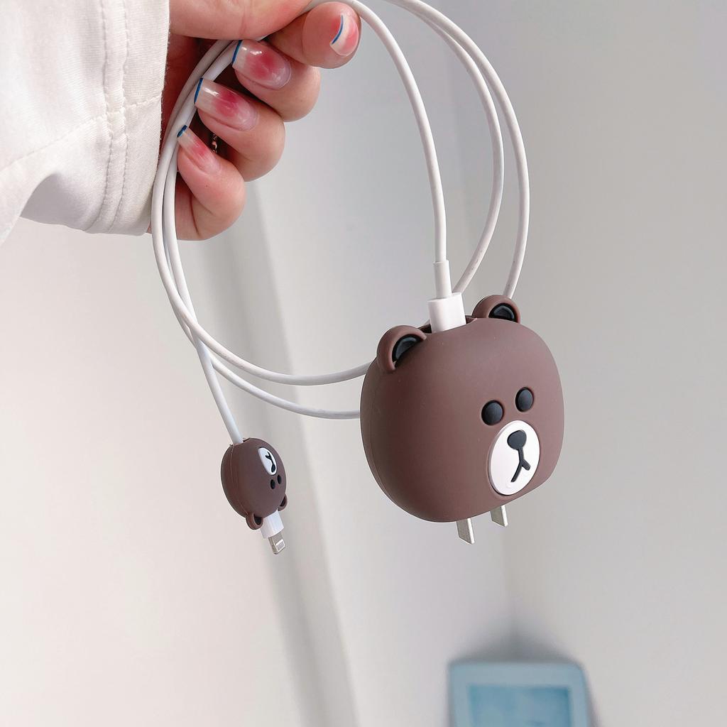 Ốp Điện Thoại Silicone 18/20W Thiết Kế Hoạt Hình Đáng Yêu Cho iPhone