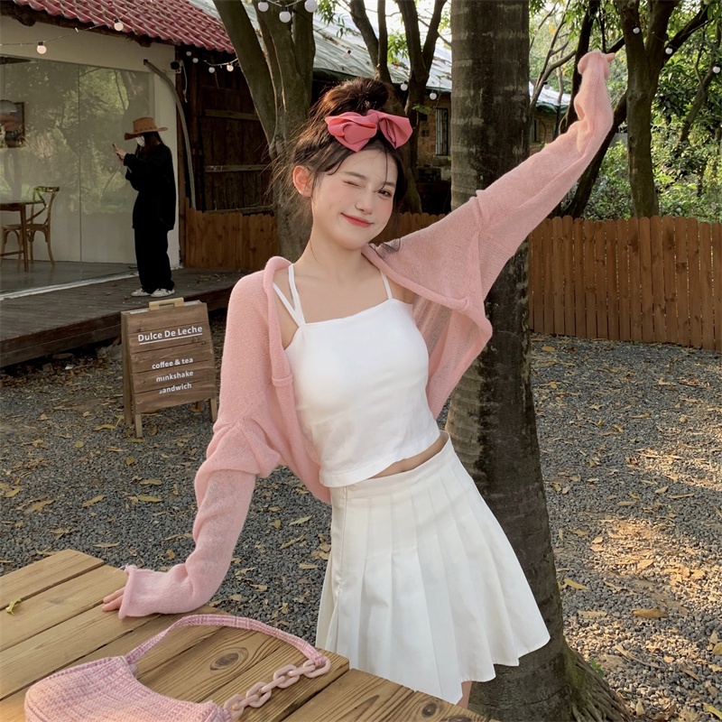 Áo Dệt Kim Mỏng Thời Trang Mùa Hè Dành Cho Nữ