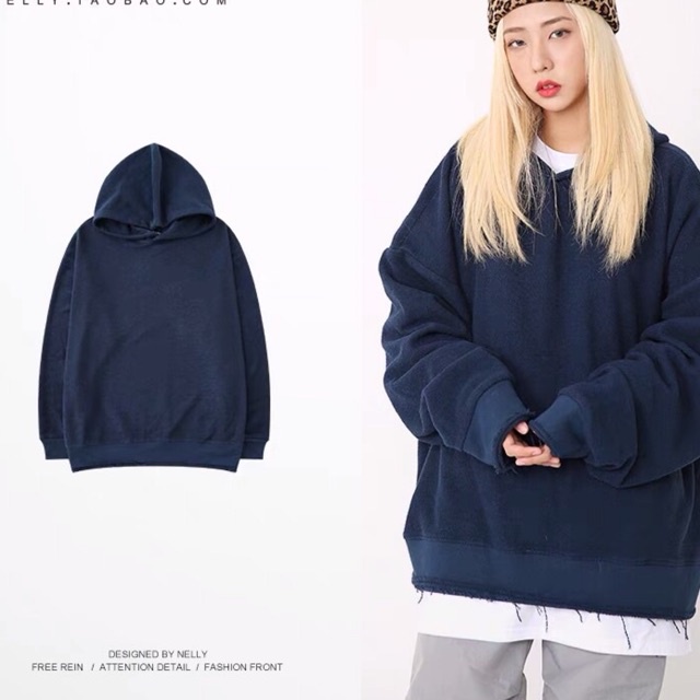 Áo nỉ da cá NELLY săn sale đủ size M L XL (sẵn hàng)