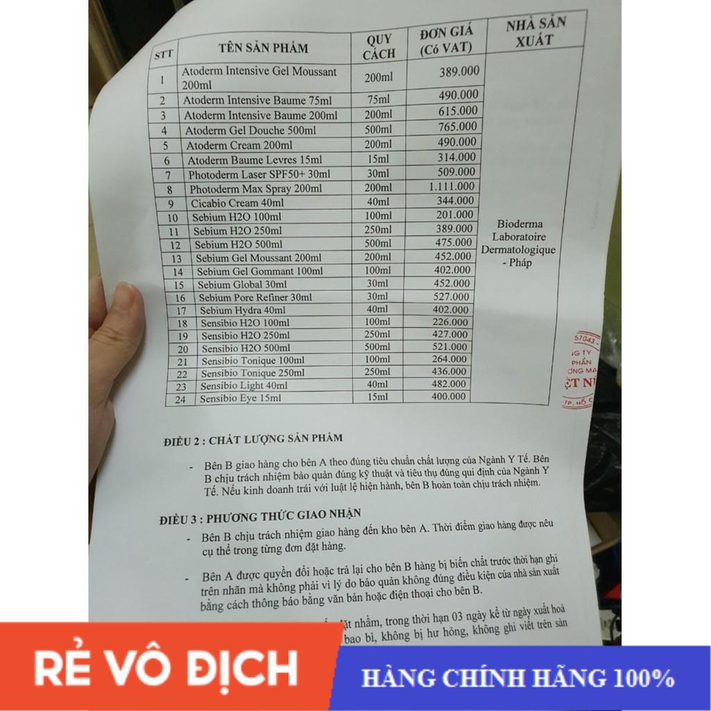 [AUTH] Nước Tẩy Trang Bioderma H2O Pháp xanh và hồng 100ml - 500ml | BigBuy360 - bigbuy360.vn