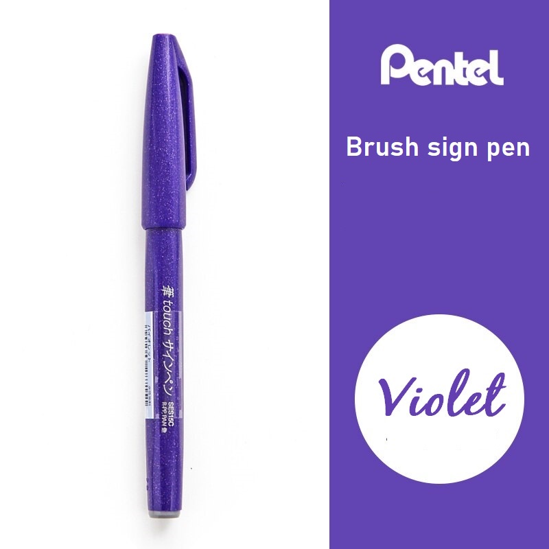 Bút viết thư pháp, bút viết calligraphy Pentel sign pen SES15C các màu cơ bản