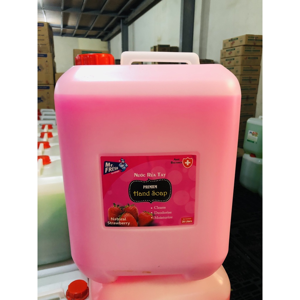 Nước rửa tay khử mùi Mr.Fresh 20L Hương Dâu