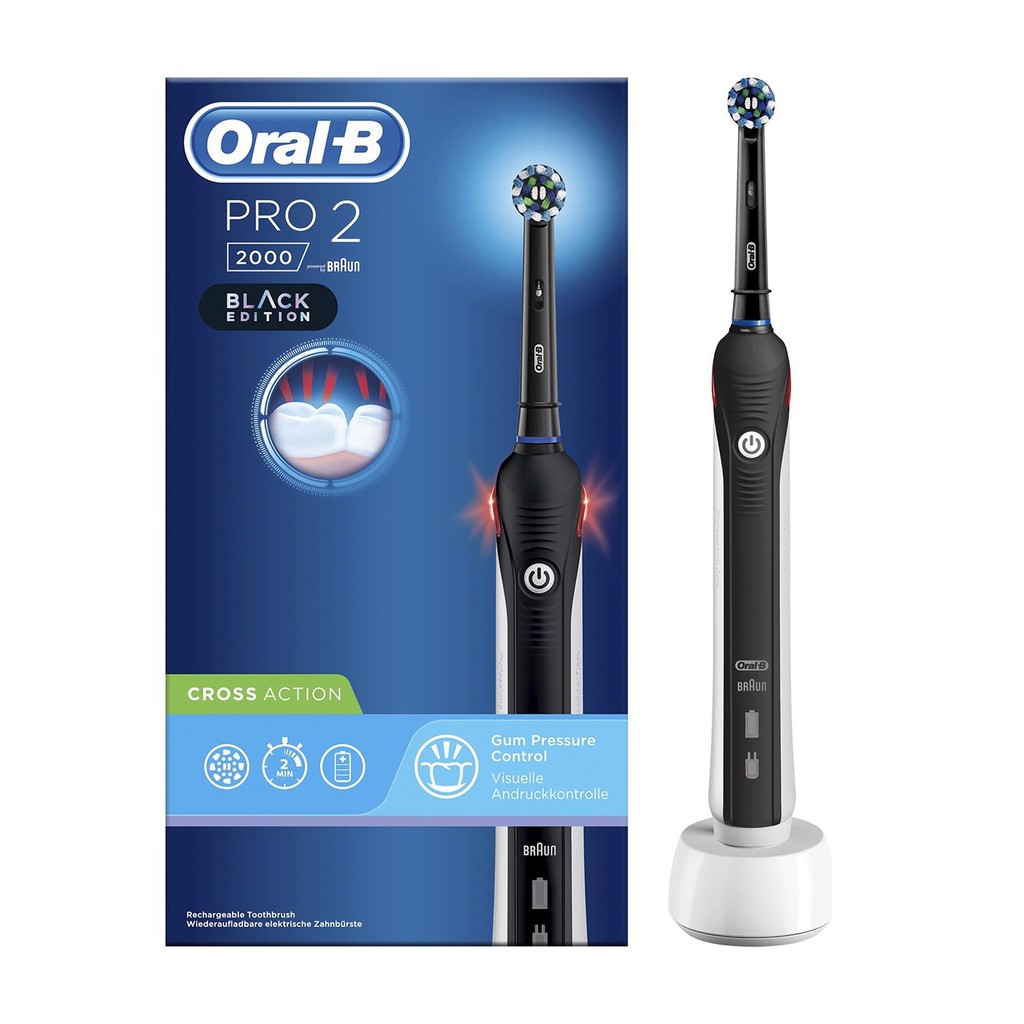 Bàn Chải Đánh Răng Điện Oral B Massage Nướu Tự Động Có Chế Độ Cảm Ứng Va Chạm Chân Răng Hàng Đức Chính Hãng