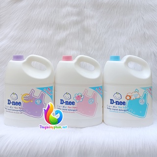 Nước giặt xả vải d-nee 3000ml màu xanh, tím, hồng