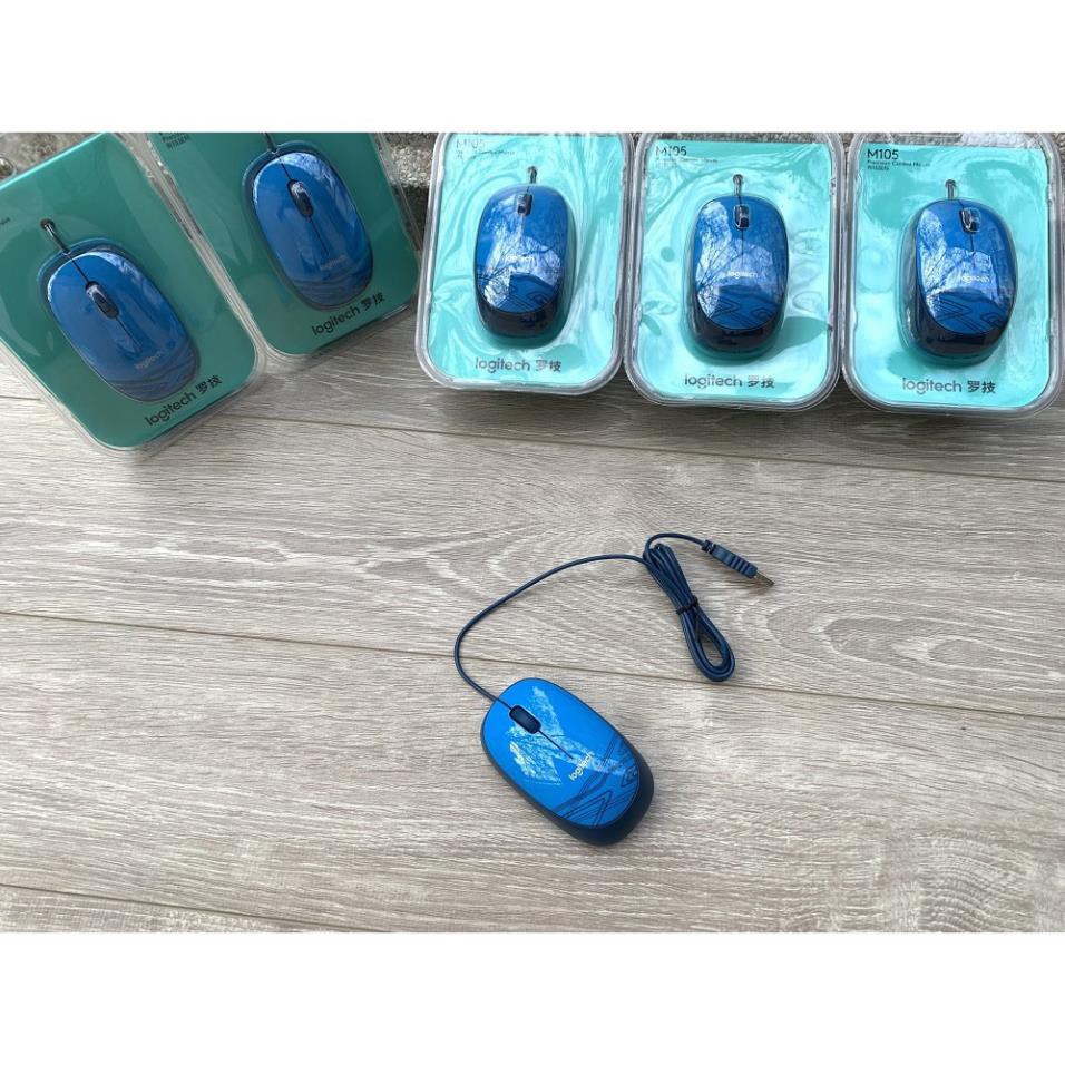 Chuột Logitech M105 Optical USB | Màu Xanh