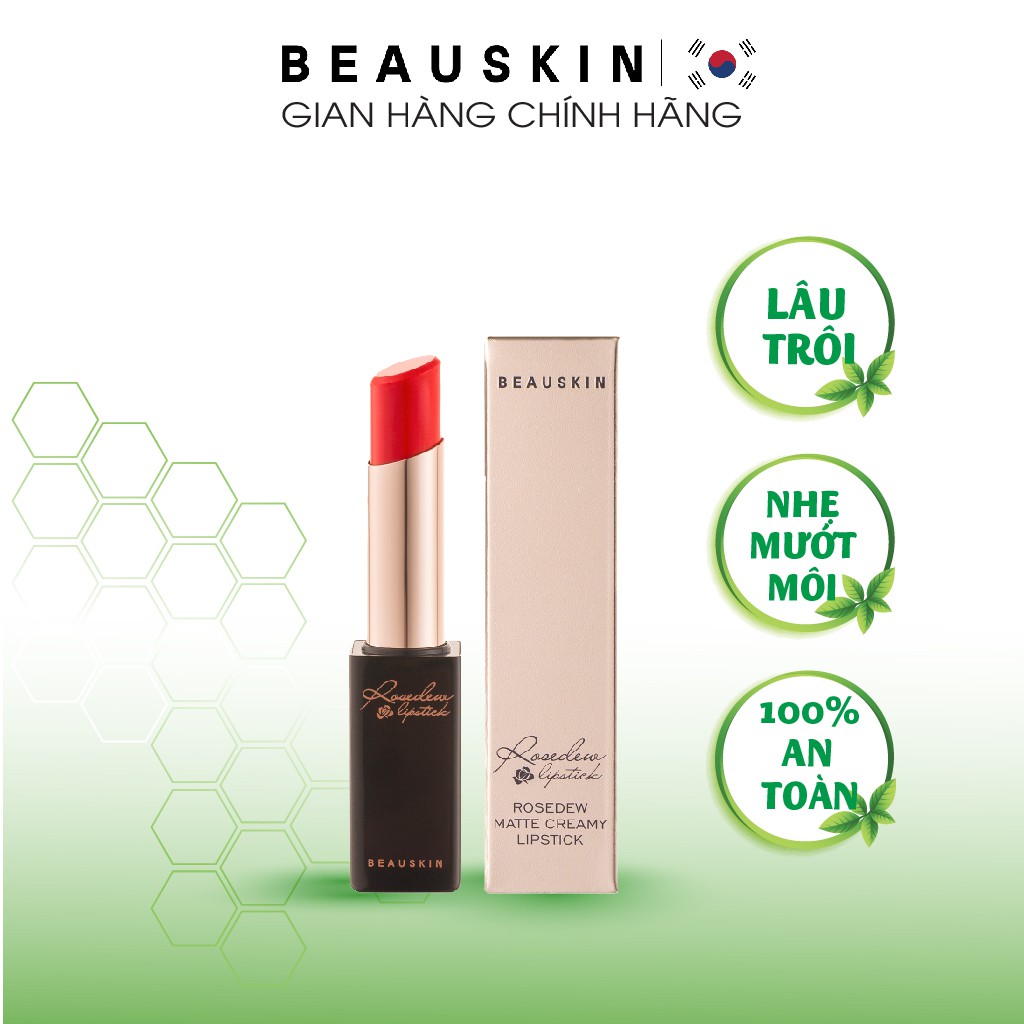 Son Lì Không Trôi BEAUSKIN Rosedew Matte Creamy Lipstick 3.5g - BMML0101210