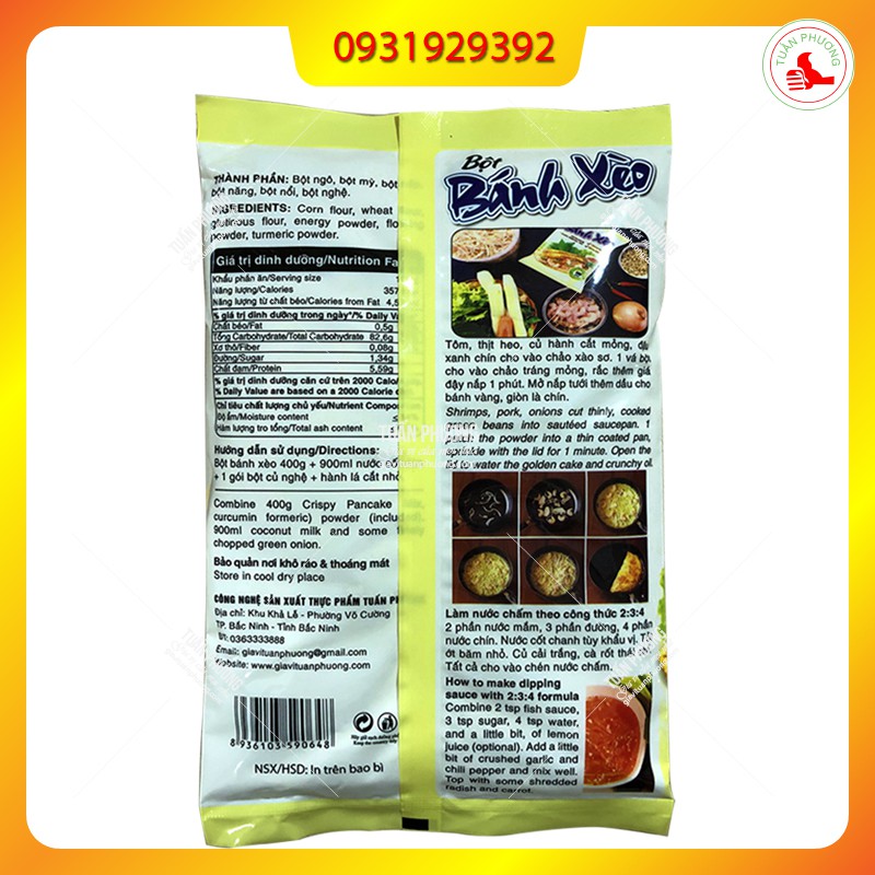 Bột Banh Xèo 400g ( Gói )