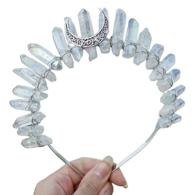Vương Miện Đính Pha Lê Màu Cầu Vồng Phong Cách Cổ Điển