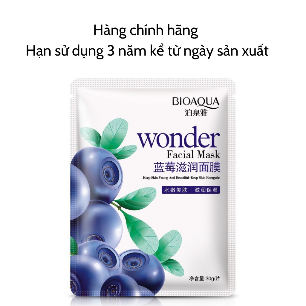 Mặt nạ giấy dưỡng da dầu mụn dưỡng trắng sáng da hoa quả trái cây mask BIOAQUA nội địa Trung