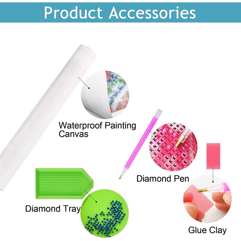 Bộ Tranh Đính Đá 5d Hình Động Vật 30x40cm Trang Trí Nhà Cửa DIY