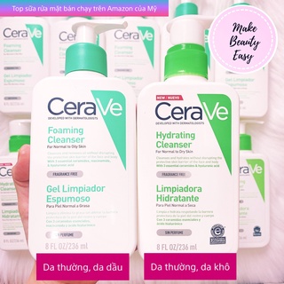 Sữa rửa mặt cerave dành cho da dầu, da khô & da hỗn hợp
