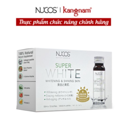 Nucos Super White - Collagen Giúp Giảm Nám Giảm Tàn Nhang Và Cải Thiện Da Bổ Sung Dưỡng Chất