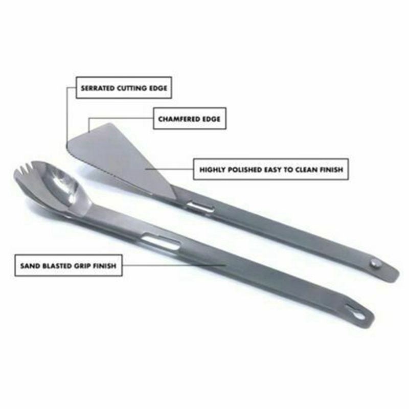 Spatula dạng đồ gắp nấu ăn bằng thép không gỉ cho cắm trại/tiệc BBQ 3 trong 1