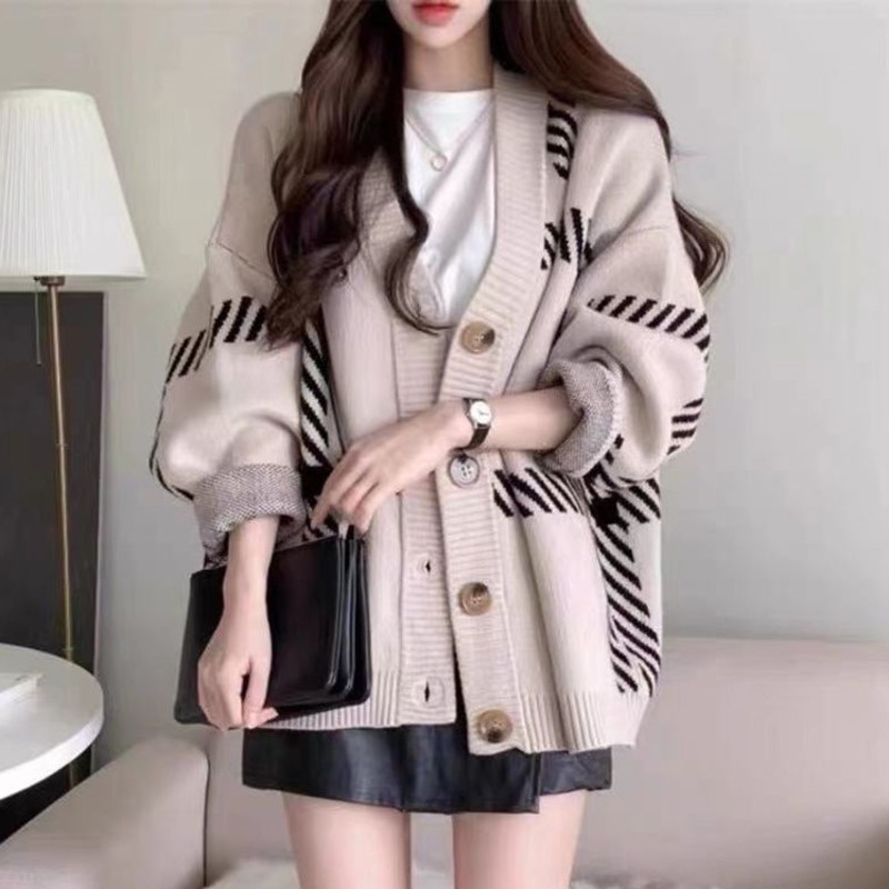 Áo Len Nữ Dài Tay Cổ Tròn Form Rộng Thời Trang Hàn