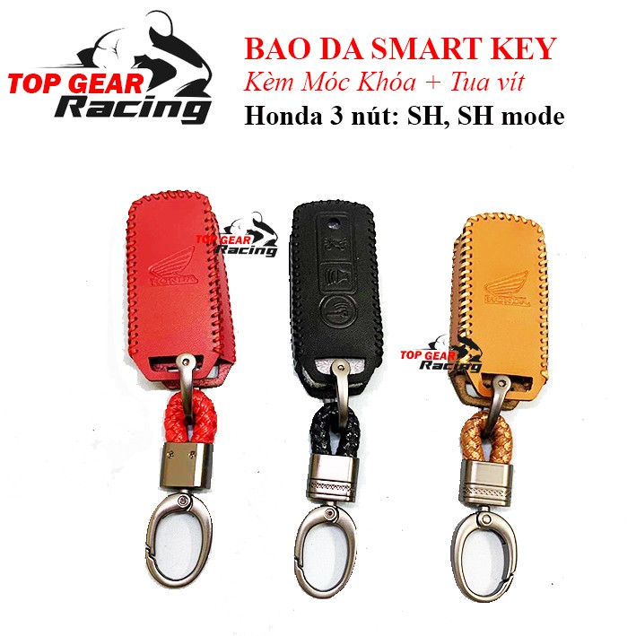 Bao Da Smartkey Kèm Móc Khóa Cùng Tone Màu Cho SH, LEAD, AIR BLADE, VARIO <TOPGEAR>