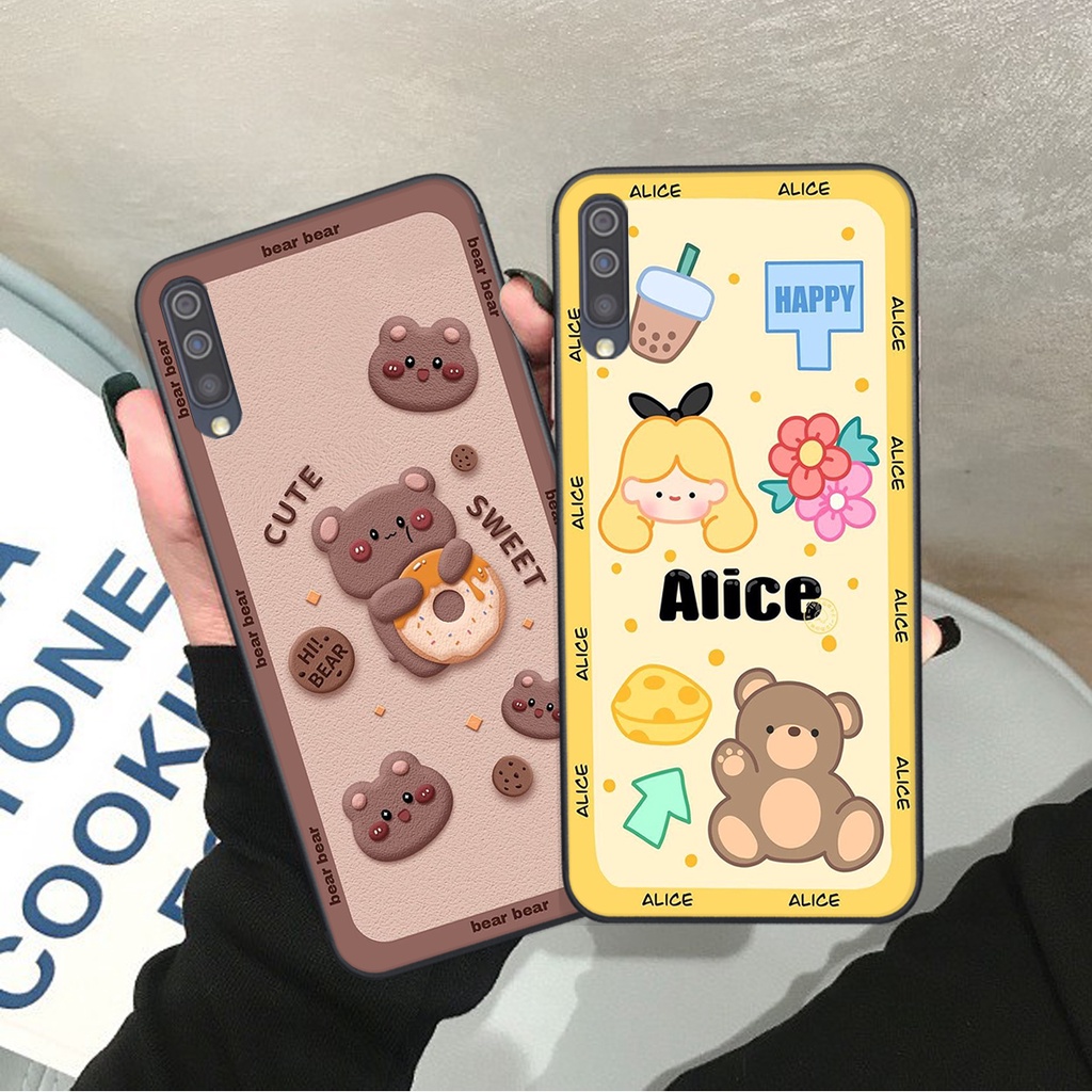 Ốp lưng Samsung Galaxy A30S / A50 / A50S / A70 in hình Gấu nâu - hồng, Gấu Be@rick  cực CUTE, DỄ THƯƠNG