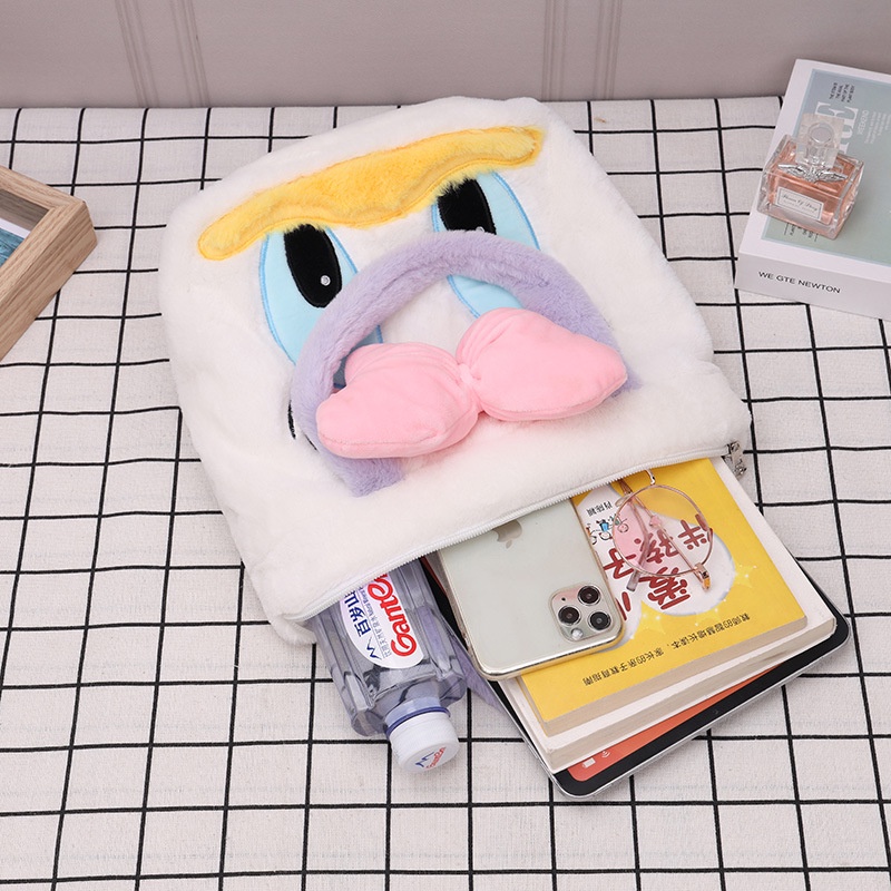 Túi Tote Đeo Vai Kiểu Hoạt Hình Vịt Donald Nhồi Bông Dễ Thương