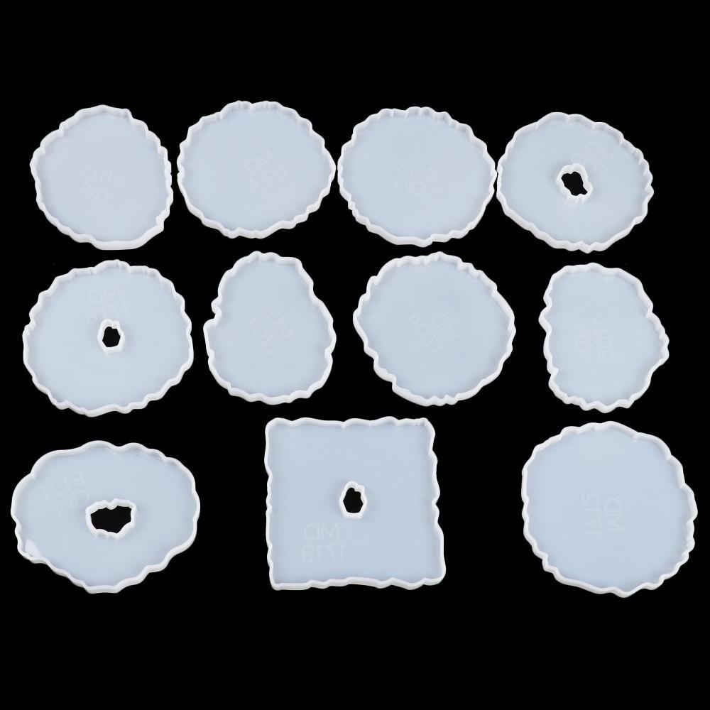 Khuôn Silicone Làm Trang Sức Bằng Nhựa Resin Hình Mã Não DIY