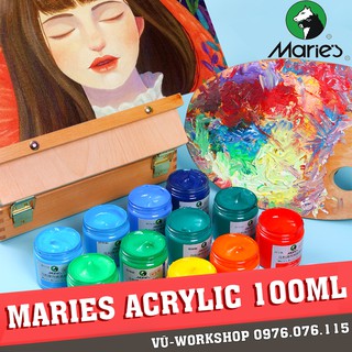 Màu Vẽ Acrylic Maries 100ml - Màu vẽ trên mọi chất liệu.