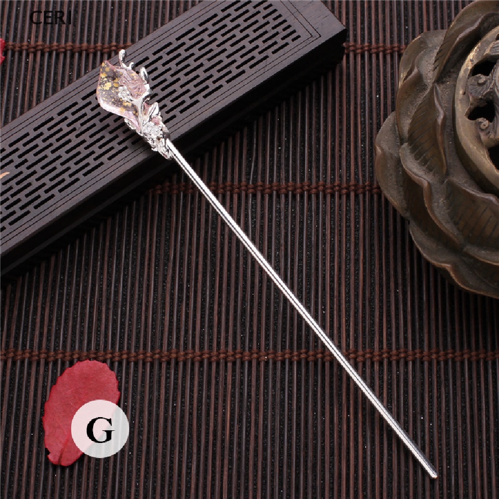 Trâm Cài Tóc Hình Hoa Đính Đá Nhiều Màu Sắc Phong Cách Trung Hoa Cổ Điển Cho Nữ