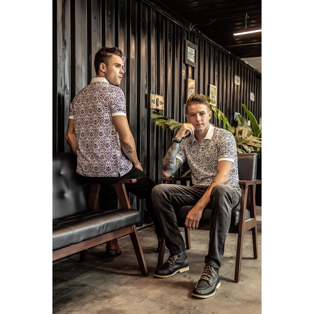 Áo Polo JustMen Họa Tiết SS22.4