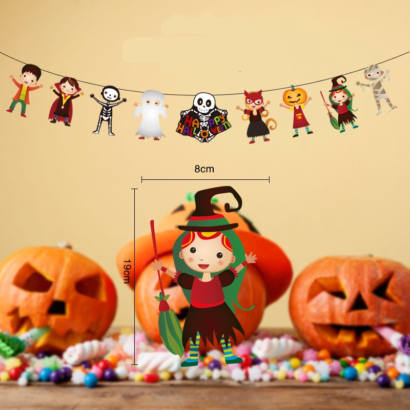 Dây Cờ Treo Trang Trí Halloween / Giáng Sinh 3M