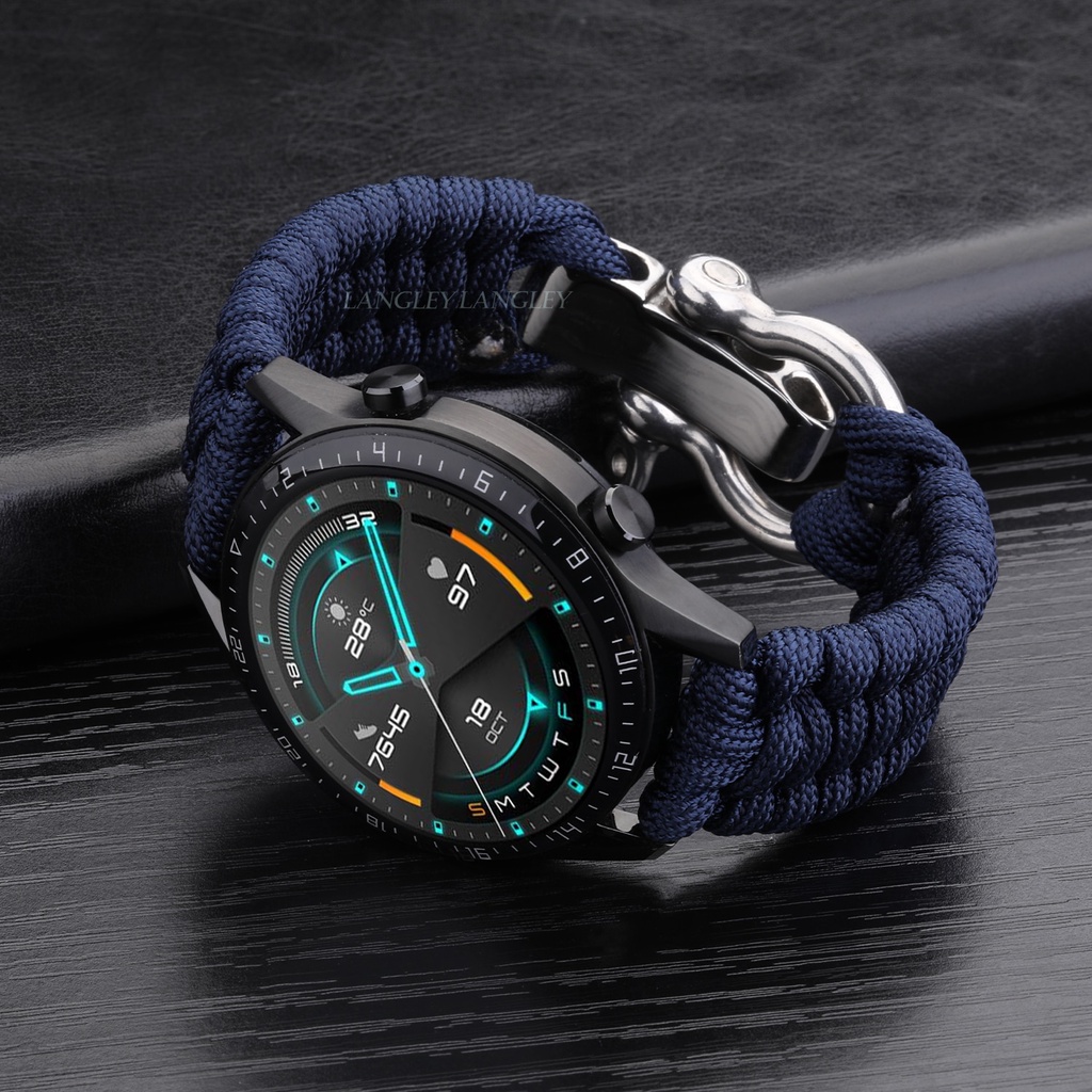 Dây đeo đồng hồ thể thao ngoài trời bằng nylon có khóa điều chỉnh cho Samsung Galaxy Watch 3 41mm 45mm 42mm 46mm