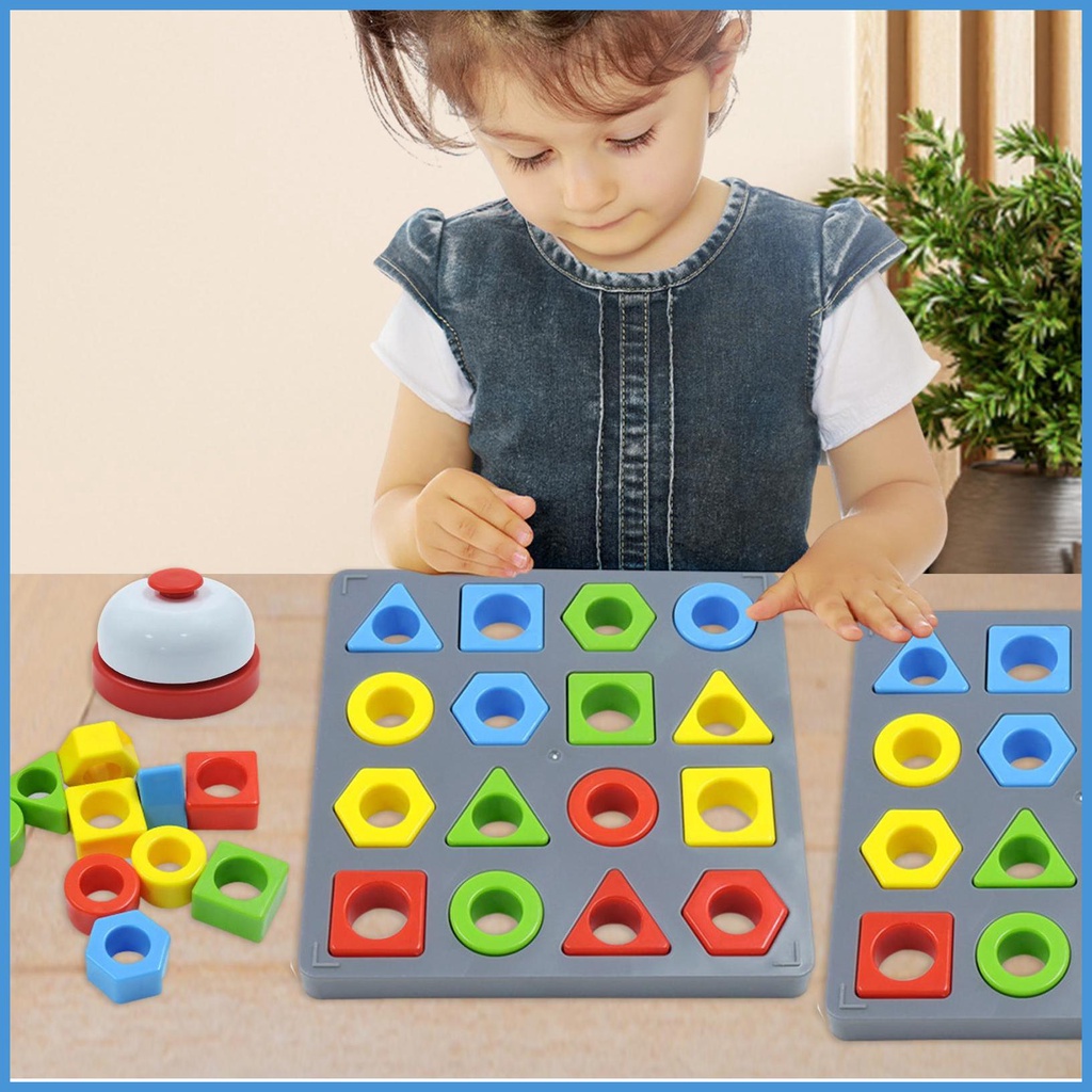 Bộ Đồ Chơi Lắp Ráp Hình Học Nhiều Màu Sắc Cho Bé