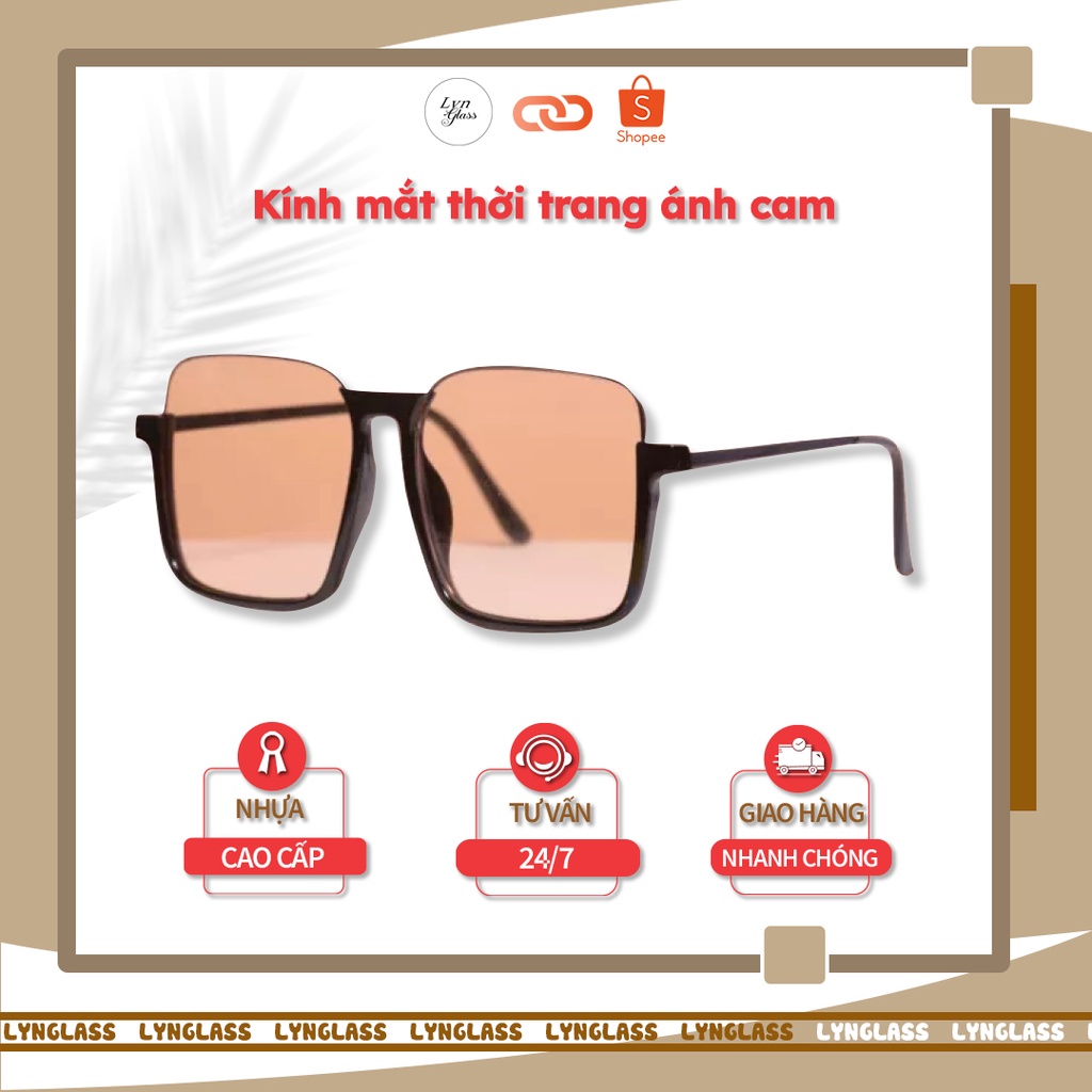 Kính mắt Hàn Quốc - Kính thời trang màu sắc cam phong cách Loco