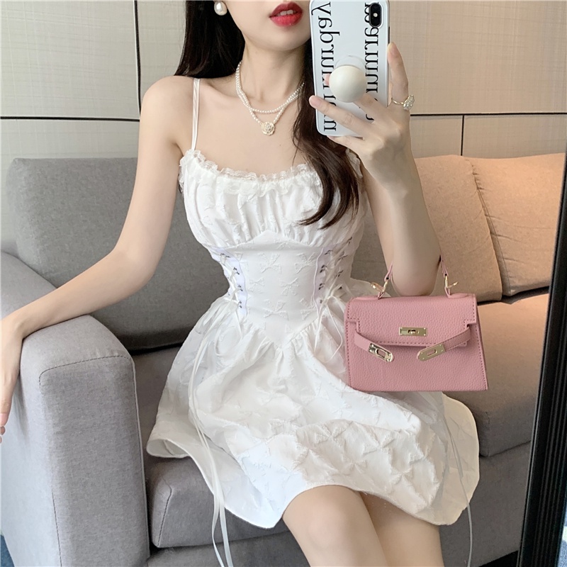 Đầm Mini Không Tay Trễ Vai Thời Trang Mùa Hè Quyến Rũ Cho Nữ