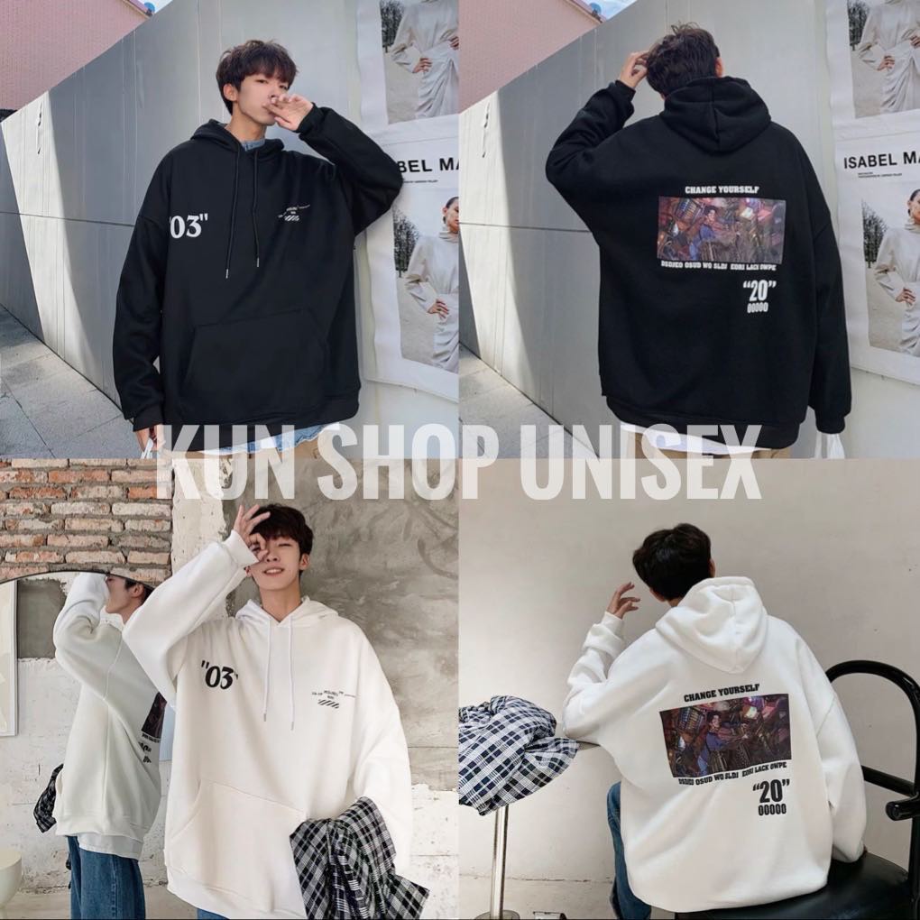 ÁO KHOÁC HOODIE in Change Youself nam nữ