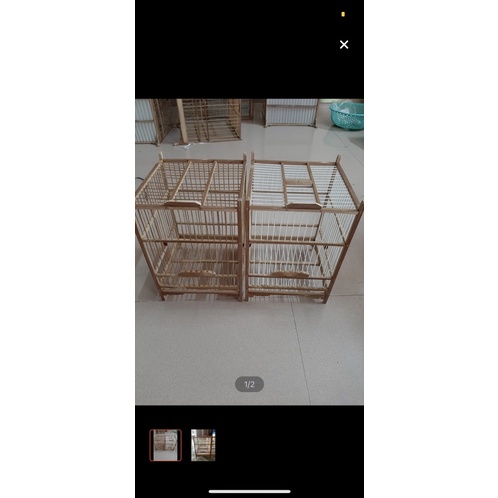 Lồng khuyên vuông nan trúc đẹp chắc chắn