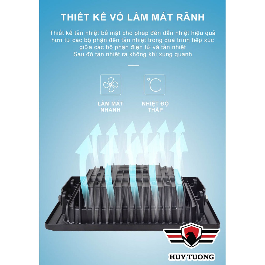 Đèn pha Led năng lượng mặt trời ( 30W - 60W - 100W - 200W ) cao cấp - Huy Tưởng