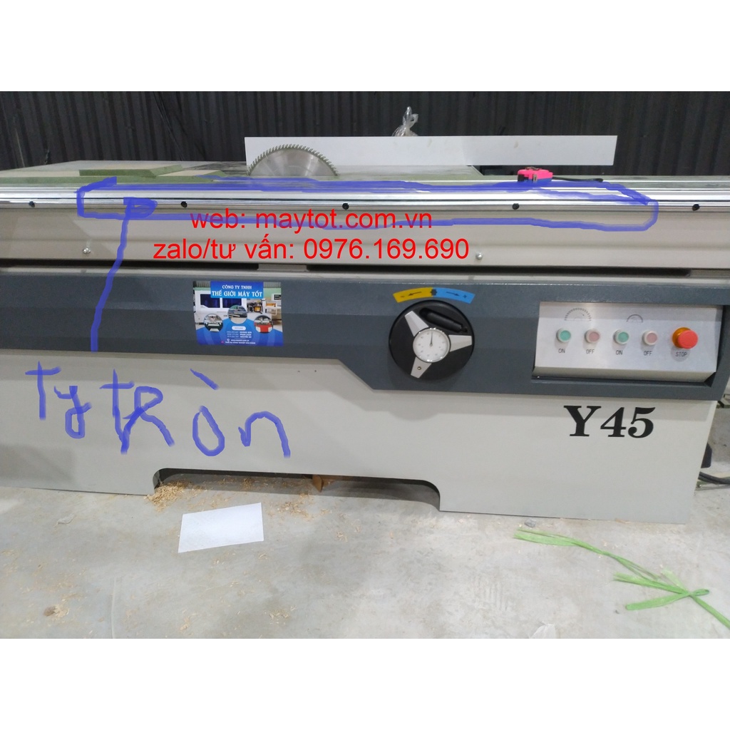 MÁY CƯA BÀN TRƯỢT - Y45 - CÔNG SUẤT 5,5KW - HỆ TY TRÒN CAO CẤP