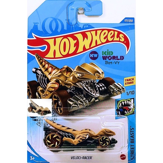 Xe mô hình Hot Wheels basic Khủng long Veloci-Racer GHB59, 40K.