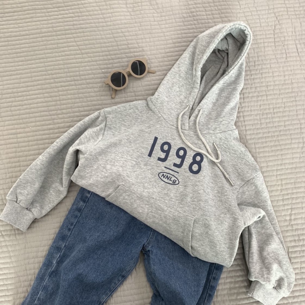 [Babycat Hàng Có Sẵn Hàng Có Sẵn Áo Hoodie Sweatshirt Cotton Dáng Rộng In Chữ Xiaowajia Đường Phố Hàn Quốc Thời Trang Thường Ngày Cho Trẻ Em
