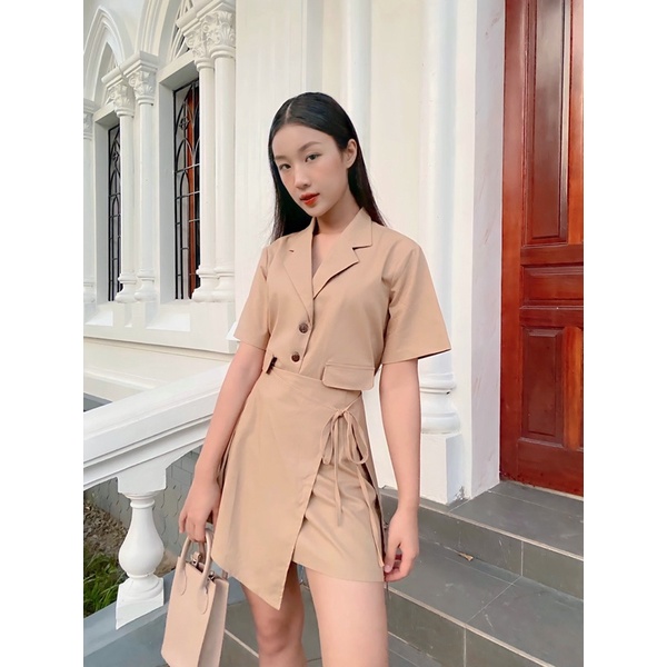 Caleelilou - Set vest Linen nâu Lucille