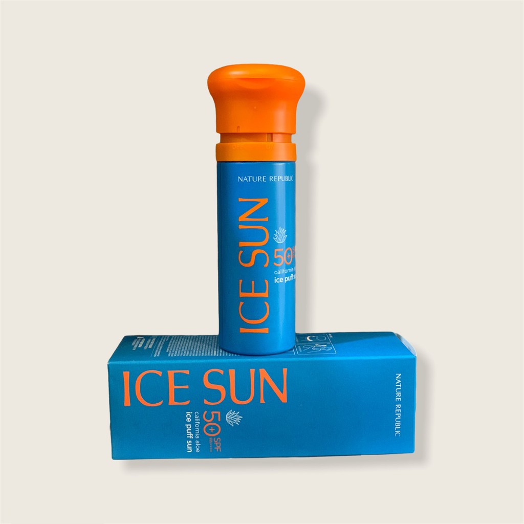 Kem Chống Nắng Ice Sun California Aloe Ice Puff Sun ( Xanh ) 100ML- HÀNG CHÍNH HÃNG CS26