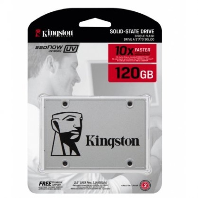 ổ cứng ssd kingston uv400 120g. sata 3” tặng kèm đế “ bh 3 năm