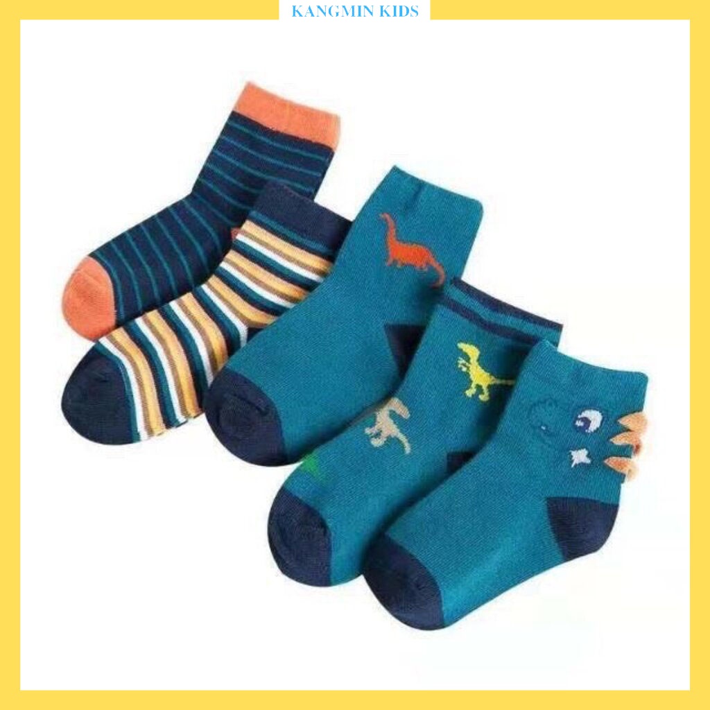 Set tất chân thu đông cho bé Kangmin-kids-combo 5 đôi tất cao cổ cho bé trai bé gái từ 0-5 tuổi siêu xinh