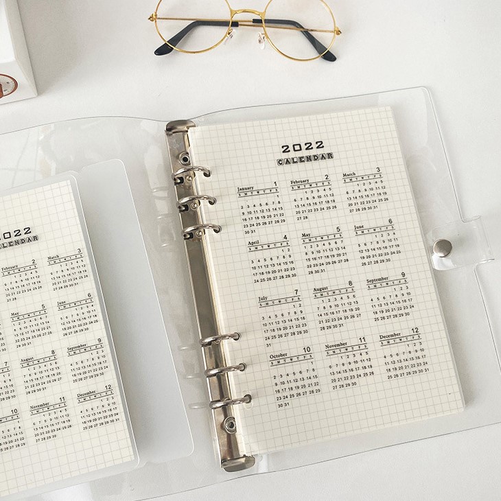 Phụ Kiện Sổ Còng Bookmark In Lịch Năm 2022 Lịch Năm Cho Bìa Sổ Còng Planner A6 A5 6 Lỗ